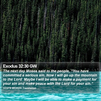 Exodus 32:30 GW Bible Verse Image