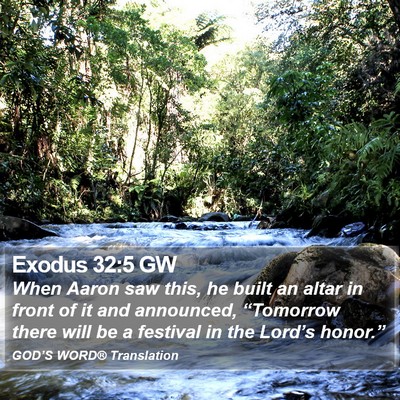 Exodus 32:5 GW Bible Verse Image
