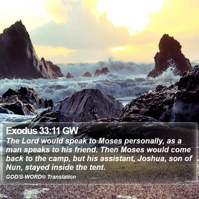 Exodus 33:11 GW Bible Verse Image