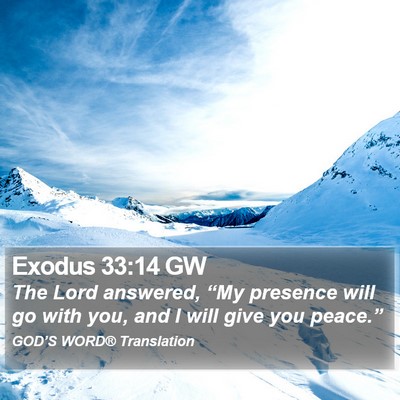 Exodus 33:14 GW Bible Verse Image