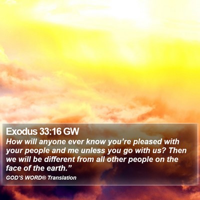 Exodus 33:16 GW Bible Verse Image