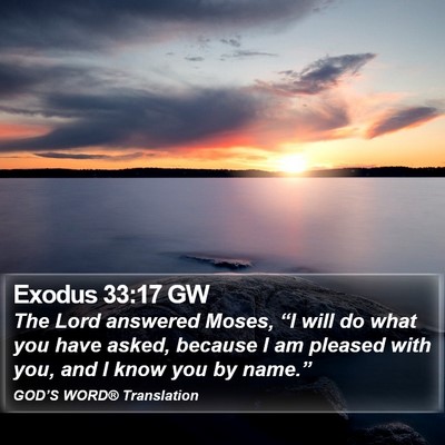 Exodus 33:17 GW Bible Verse Image