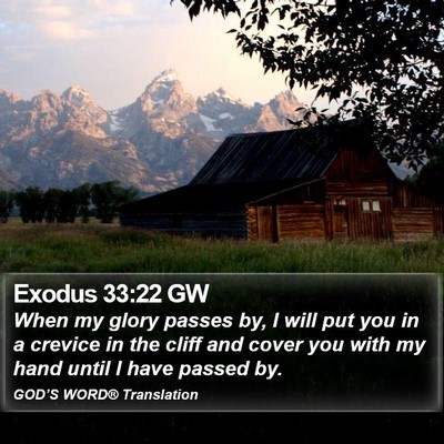 Exodus 33:22 GW Bible Verse Image