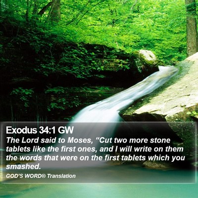 Exodus 34:1 GW Bible Verse Image