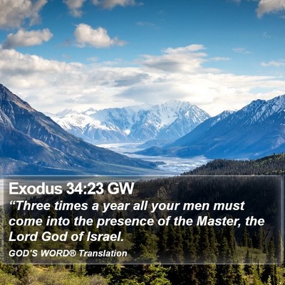 Exodus 34:23 GW Bible Verse Image