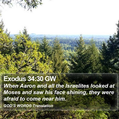 Exodus 34:30 GW Bible Verse Image