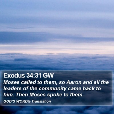 Exodus 34:31 GW Bible Verse Image