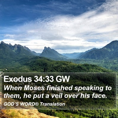 Exodus 34:33 GW Bible Verse Image