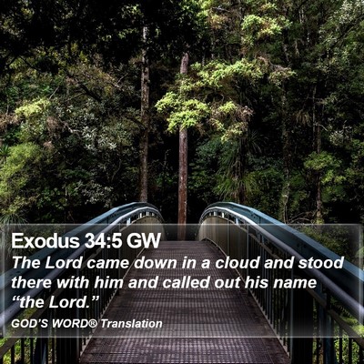 Exodus 34:5 GW Bible Verse Image