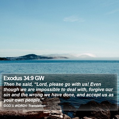 Exodus 34:9 GW Bible Verse Image