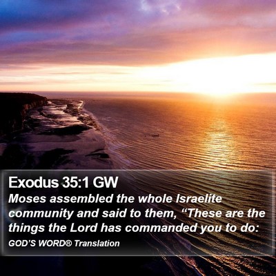 Exodus 35:1 GW Bible Verse Image