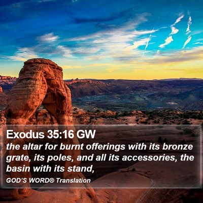 Exodus 35:16 GW Bible Verse Image
