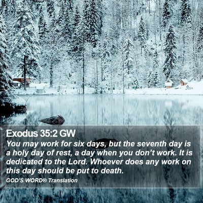 Exodus 35:2 GW Bible Verse Image