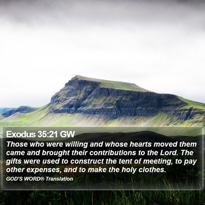 Exodus 35:21 GW Bible Verse Image