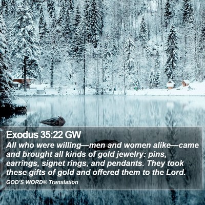 Exodus 35:22 GW Bible Verse Image