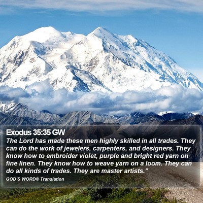 Exodus 35:35 GW Bible Verse Image