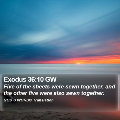 Exodus 36:10 GW Bible Verse Image