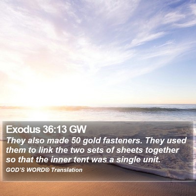 Exodus 36:13 GW Bible Verse Image