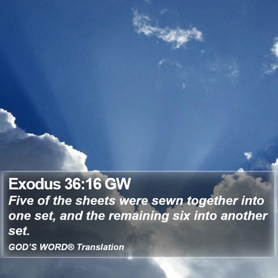Exodus 36:16 GW Bible Verse Image