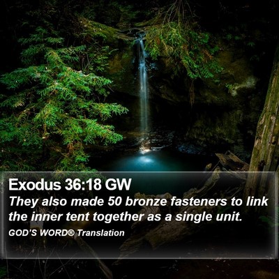 Exodus 36:18 GW Bible Verse Image