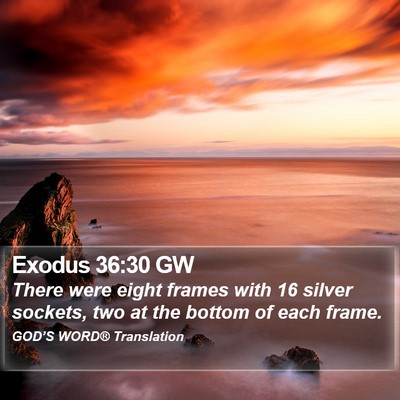 Exodus 36:30 GW Bible Verse Image