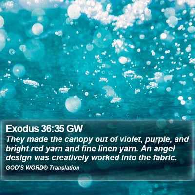 Exodus 36:35 GW Bible Verse Image