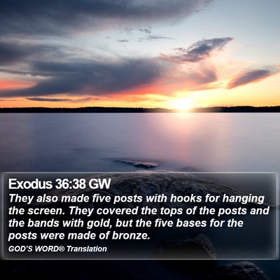 Exodus 36:38 GW Bible Verse Image
