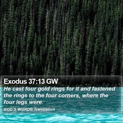 Exodus 37:13 GW Bible Verse Image