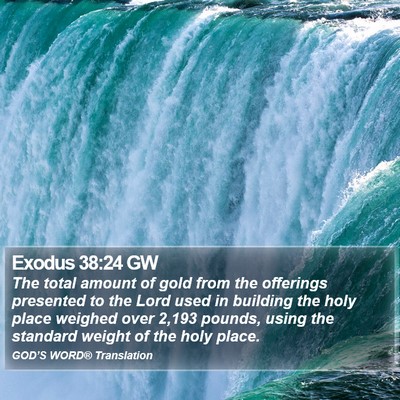 Exodus 38:24 GW Bible Verse Image