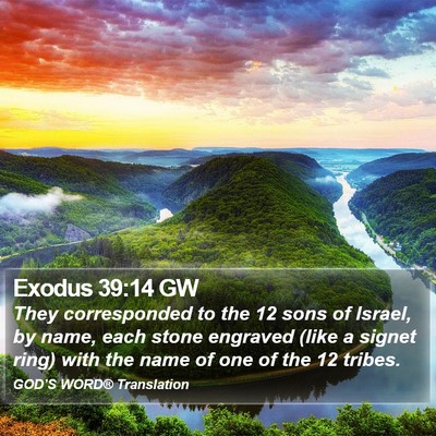 Exodus 39:14 GW Bible Verse Image