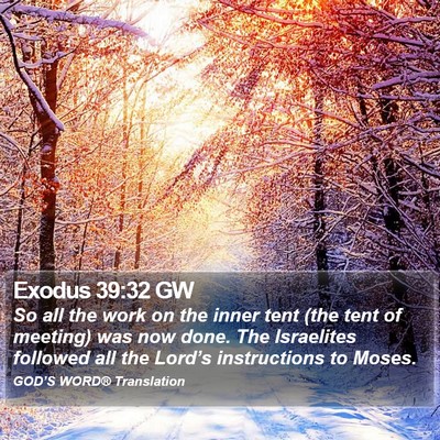 Exodus 39:32 GW Bible Verse Image