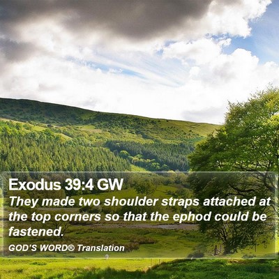 Exodus 39:4 GW Bible Verse Image