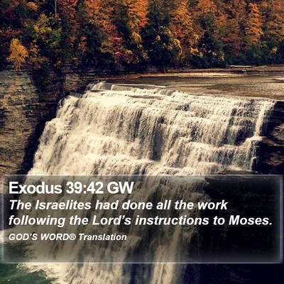 Exodus 39:42 GW Bible Verse Image