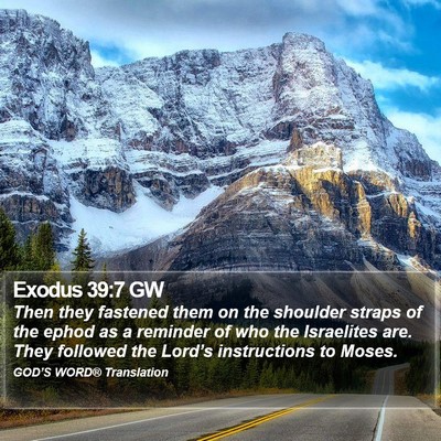 Exodus 39:7 GW Bible Verse Image
