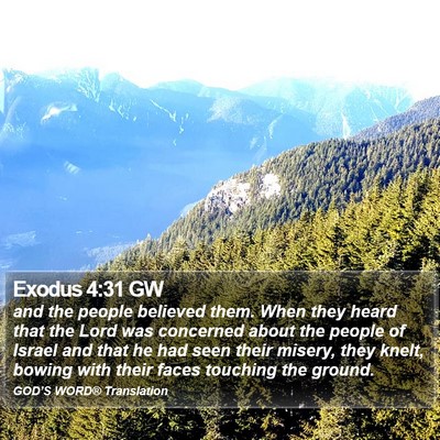 Exodus 4:31 GW Bible Verse Image
