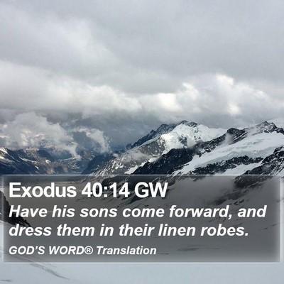Exodus 40:14 GW Bible Verse Image