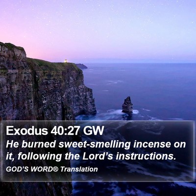 Exodus 40:27 GW Bible Verse Image
