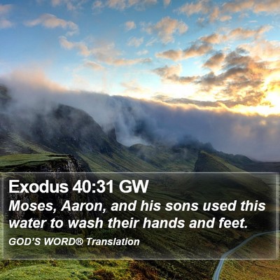 Exodus 40:31 GW Bible Verse Image