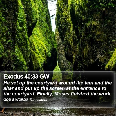 Exodus 40:33 GW Bible Verse Image