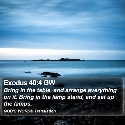 Exodus 40:4 GW Bible Verse Image