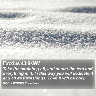 Exodus 40:9 GW Bible Verse Image
