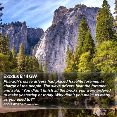 Exodus 5:14 GW Bible Verse Image