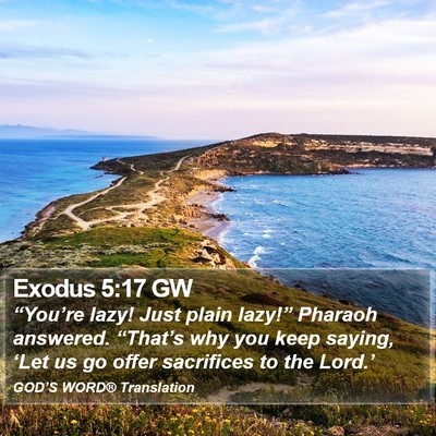 Exodus 5:17 GW Bible Verse Image