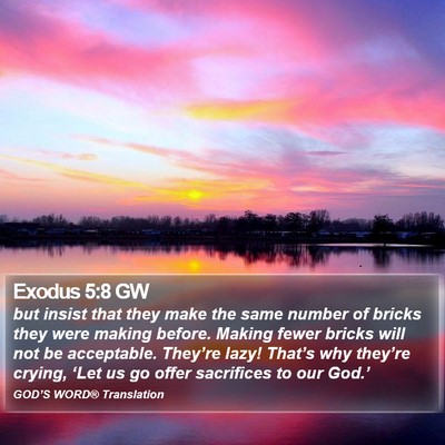 Exodus 5:8 GW Bible Verse Image