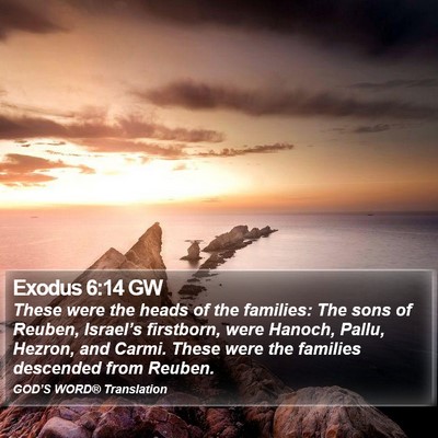Exodus 6:14 GW Bible Verse Image