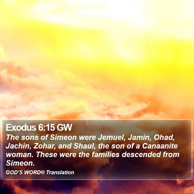 Exodus 6:15 GW Bible Verse Image