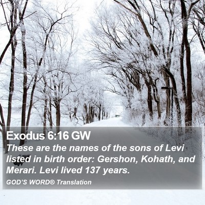 Exodus 6:16 GW Bible Verse Image