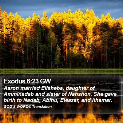 Exodus 6:23 GW Bible Verse Image
