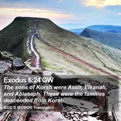 Exodus 6:24 GW Bible Verse Image
