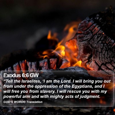 Exodus 6:6 GW Bible Verse Image